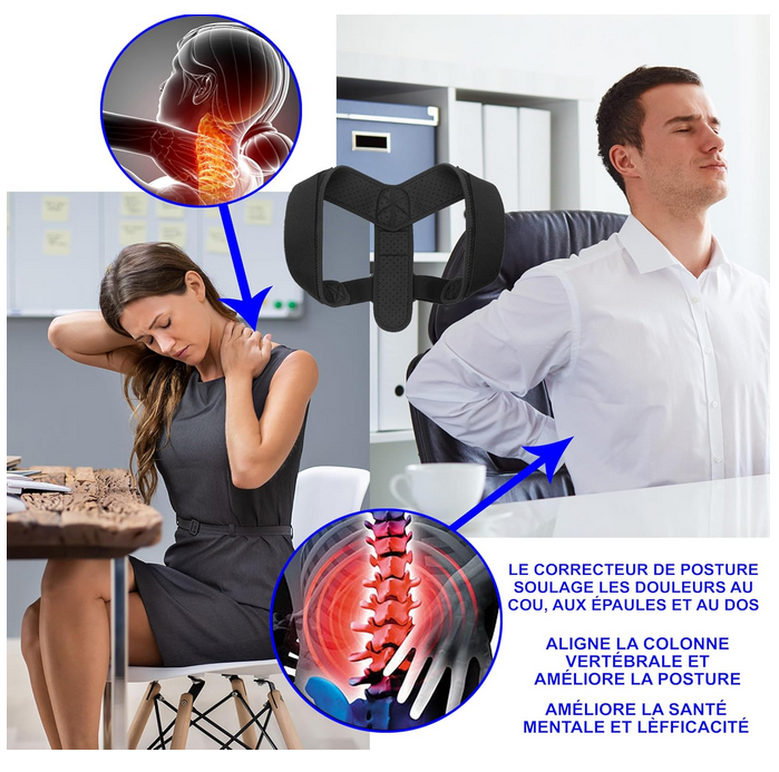 Pikou Postura - Ceinture posture pour soulager le haut du dos