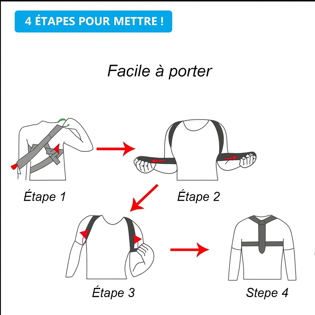 Pikou Postura - Ceinture posture pour soulager le haut du dos