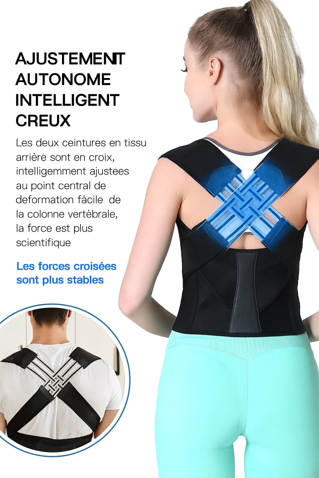 Pikou Postura - Ceinture posture pour soulager le dos complet